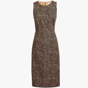 J. Crew Leopard Seeveless Sheath Dress